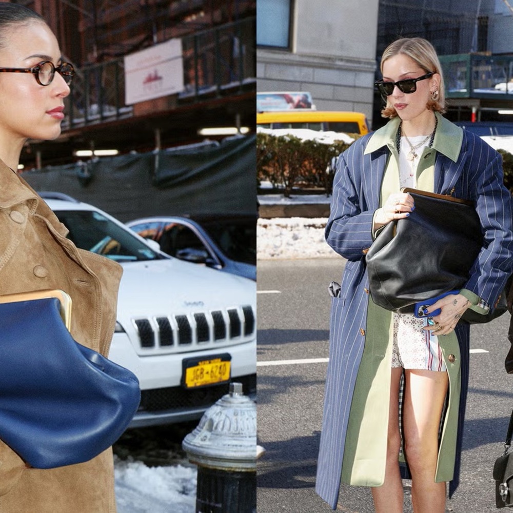 COACH Large Kisslock Frame Bag Designer Black Leather Clutch with Gold NEW TAGS - Picture 7 of 17